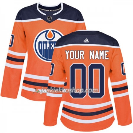 Nainen NHL Edmonton Oilers Custom Adidas 2017-2018 Oranssi Authentic